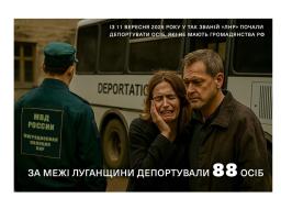 За місяць із «лнр» депортували 88 осіб без паспорта рф