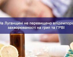 Не перевищено епідемпоріг захворюваності на ГРВІ (- 11,68 %) в області