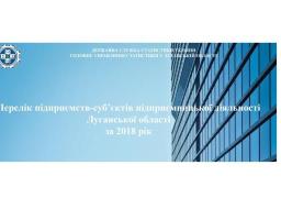 Увага! Підготовлено «Перелік підприємств суб’єктів підприємницької діяльності Луганської області»