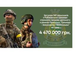 Ще 62 рубіжанам – Захисникам України надано по 30 тисяч гривень з місцевого бюджету