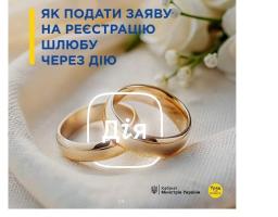 Як подати заяву на реєстрацію шлюбу через Дію