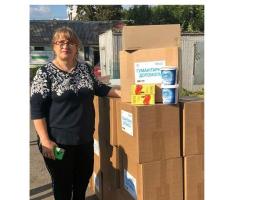 До хабу в Полтаві надійшли гігієнічні і продуктові набори