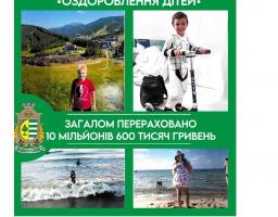 Понад 10 мільйонів гривень вже спрямовано Рубіжанською громадою на оздоровлення – програмою охоплено більше тисячі дітей