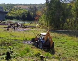 Єднаємо Луганщину: продовжується виконання відновлювальних робіт біля зруйнованої частини мосту