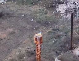 Український прапор у ворожому тилу, на тимчасово окупованій території, встановили Луганські прикордонники