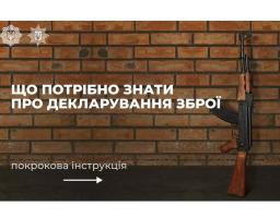 Як задекларувати вогнепальну зброю та боєприпаси до неї (інфографіка)