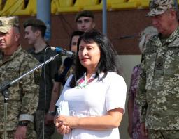 Катерина Безгинська привітала першокурсників Кадетського корпусу імені героїв Молодої гвардії