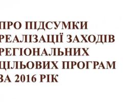 На засіданні колегії розглянуті підсумки реалізації регіональних цільових програм