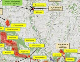 Оперативна інформація щодо ліквідації надзвичайної ситуації пов’язаної з лісовими пожежами на території Луганської області станом на 6 годину 2 жовтня