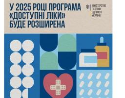  У 2025 році програма «Доступні ліки» буде розширена
