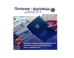 Чи може безробітний відмовитися від роботи, яку запропонував центр зайнятості?