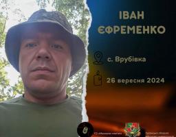 Попрощалися з військовим із Попаснянської громади Іваном Єфременком
