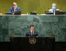 Виступ Президента України Володимира Зеленського на загальних дебатах 76-ї сесії Генеральної Асамблеї ООН